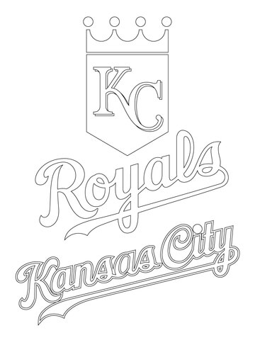 Kansas City Royals Logo  Coloring Page